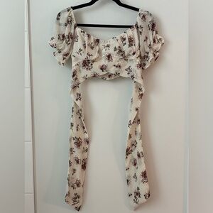 Papermoon Floral Crop Top Size M